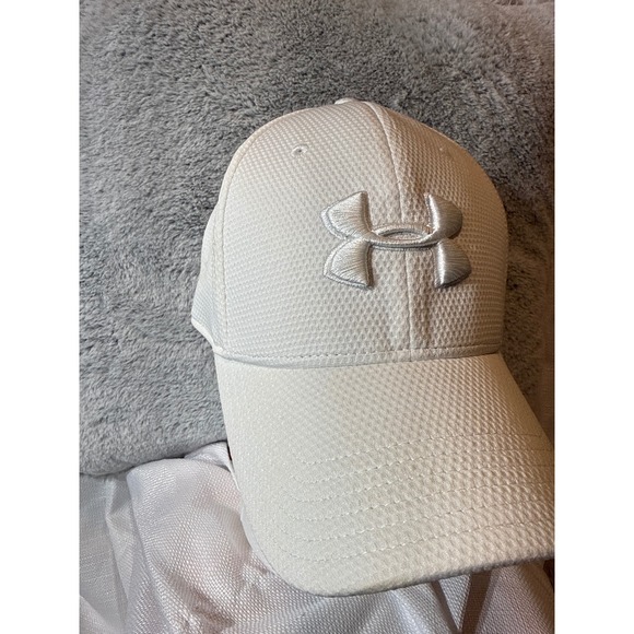 Under Armour Mens White Mesh Snapback Hat Embroidered Logo Athletic Cap OSFA - Picture 4 of 6